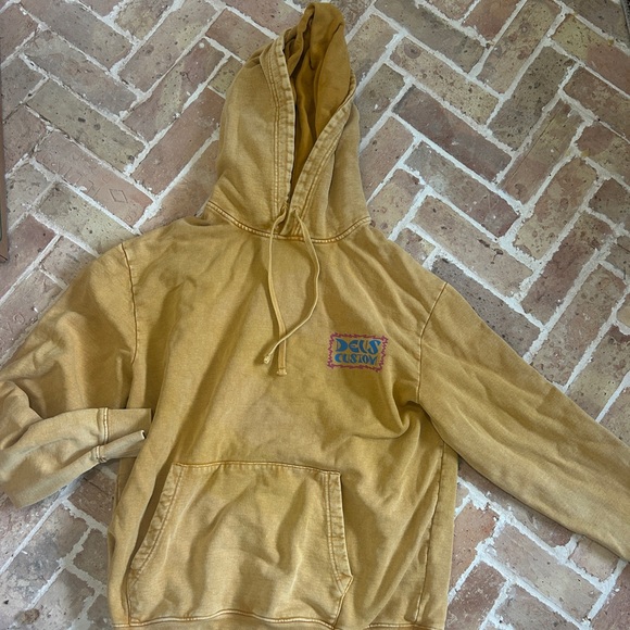 Deus Ex Machina yellow custom boards hoodie. Size L - Picture 2 of 5